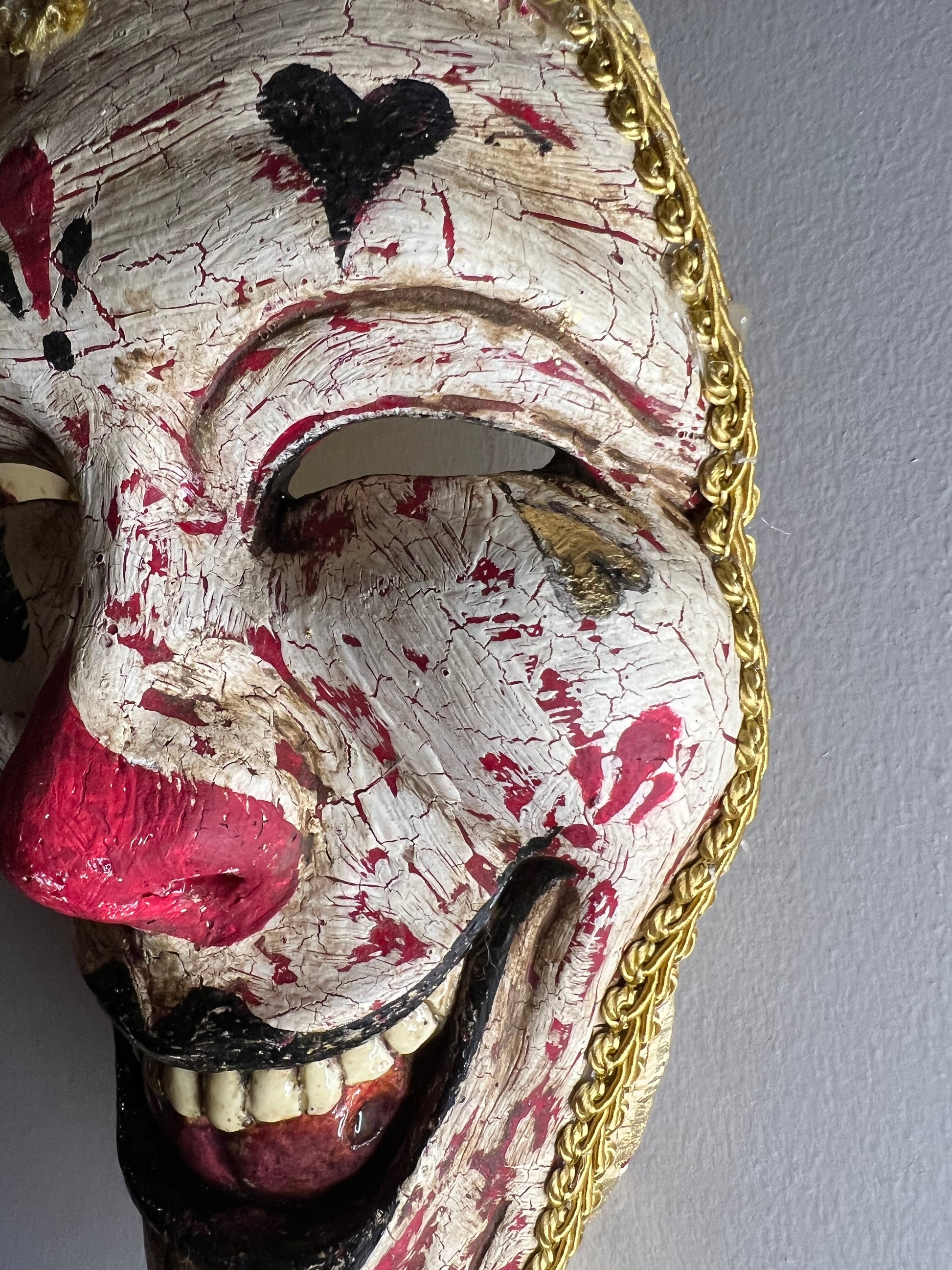 "Heart of Gold" Clown Mask