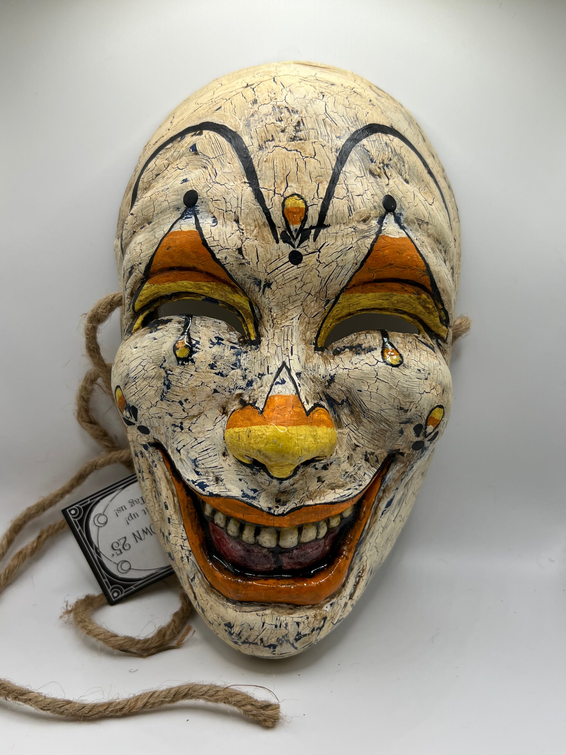 Candy Corn Vintage Inspired Clown Mask