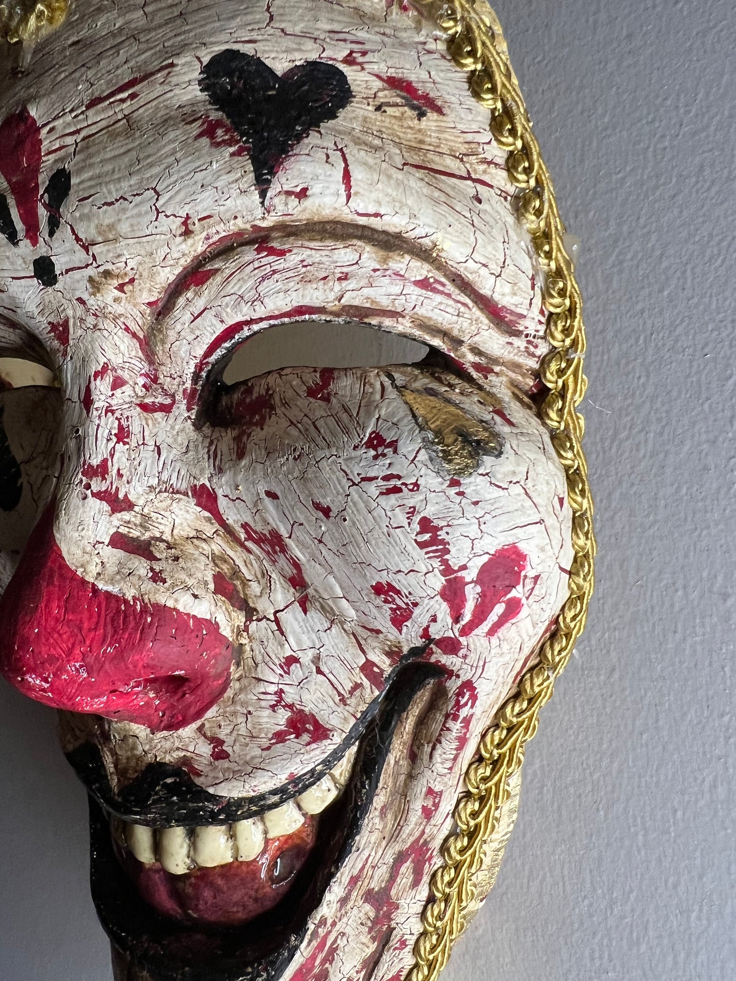 "Heart of Gold" Clown Mask