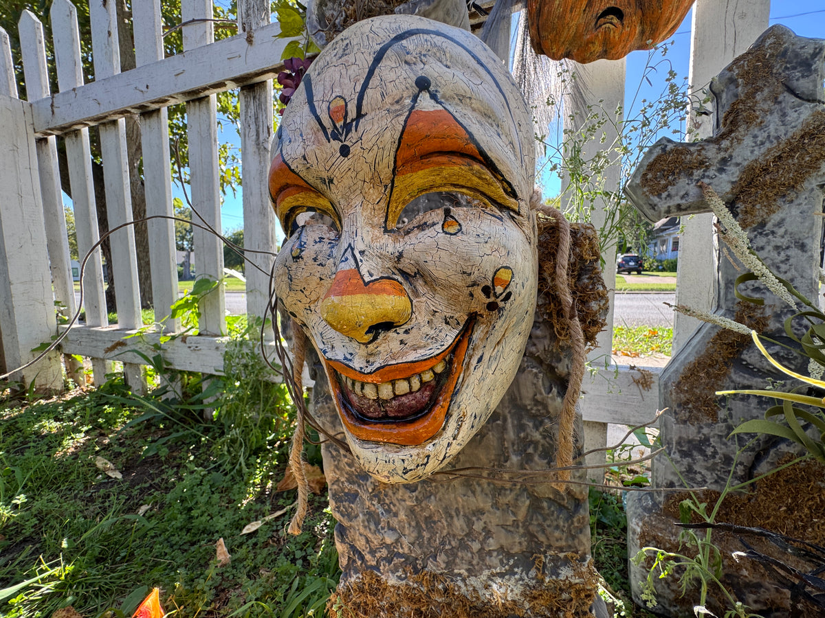 Candy Corn Vintage Inspired Clown Mask