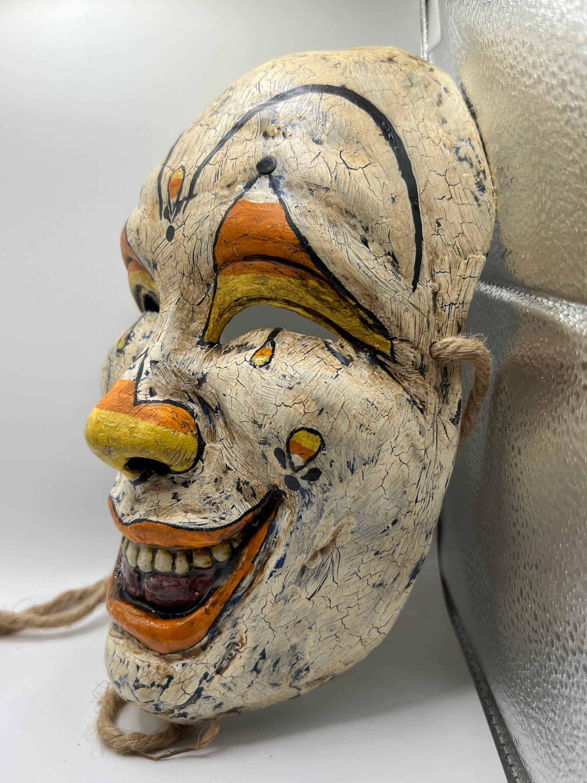Candy Corn Vintage Inspired Clown Mask