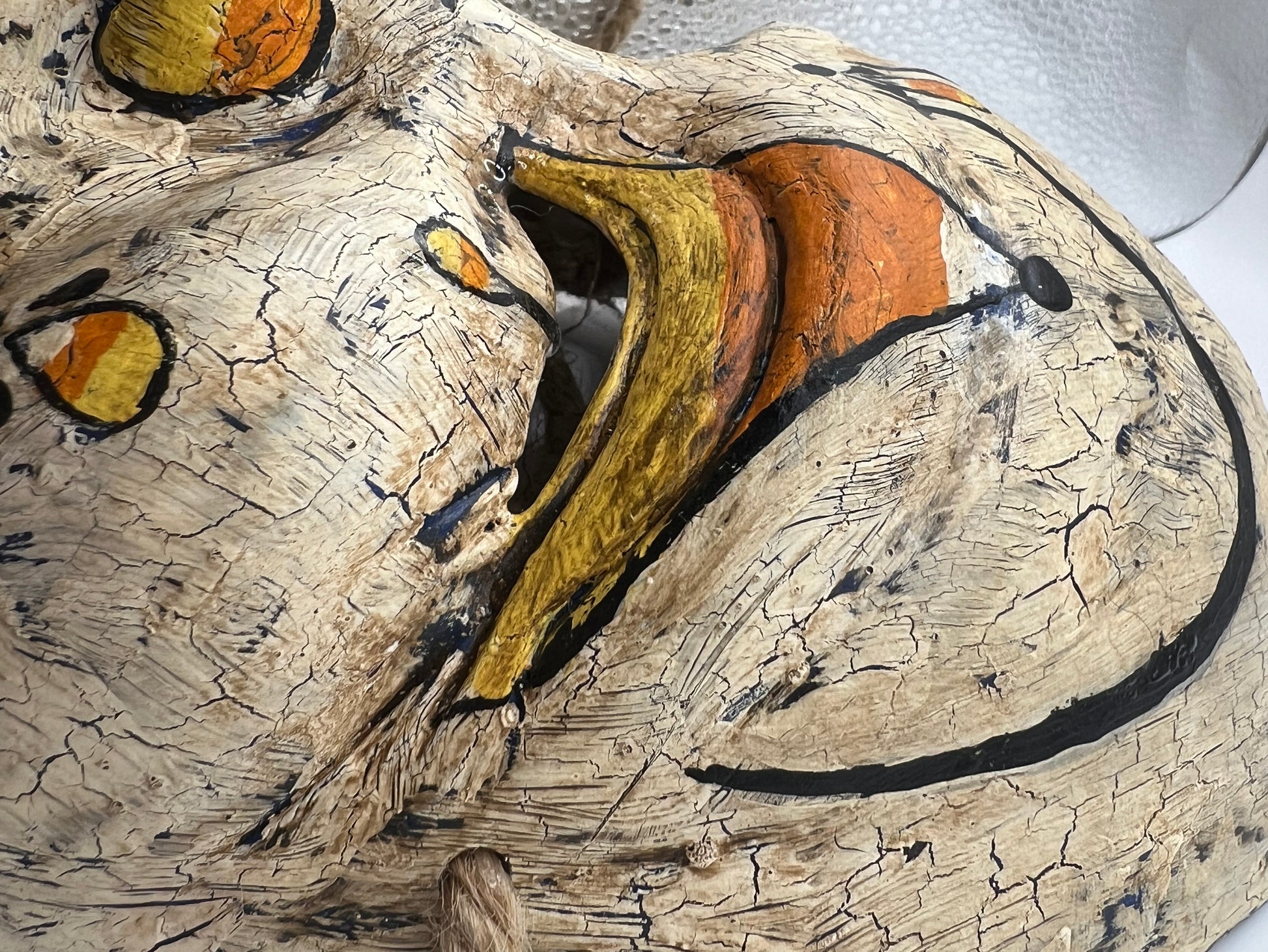 Candy Corn Vintage Inspired Clown Mask