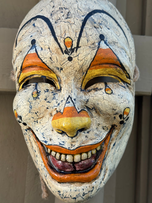 Candy Corn Vintage Inspired Clown Mask