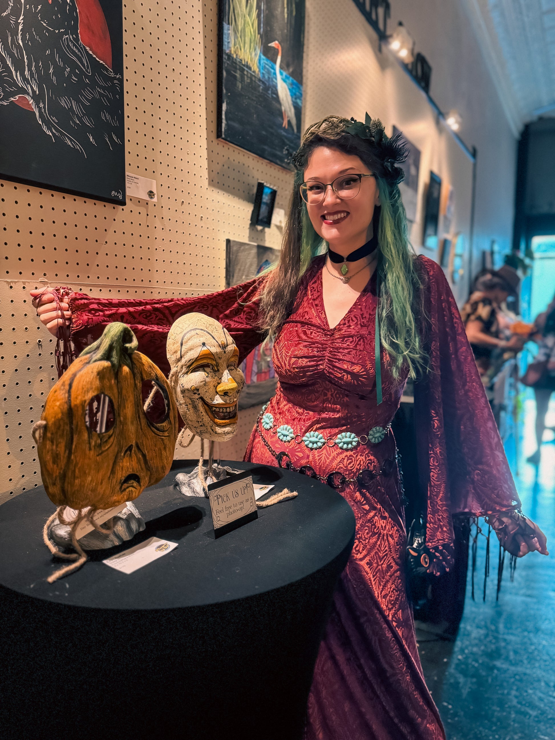 Candy Corn Vintage Inspired Clown Mask