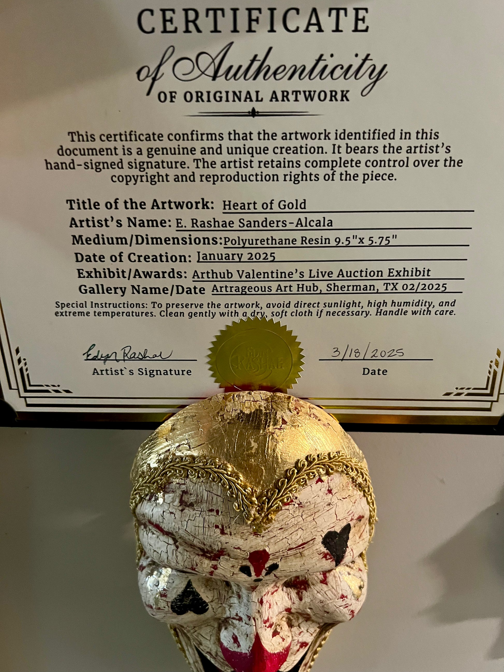 "Heart of Gold" Clown Mask