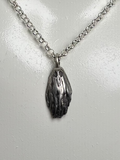 Hand Sculpted Fine Silver Sheet Ghost Pendant on Sterling Silver Necklace - Classic
