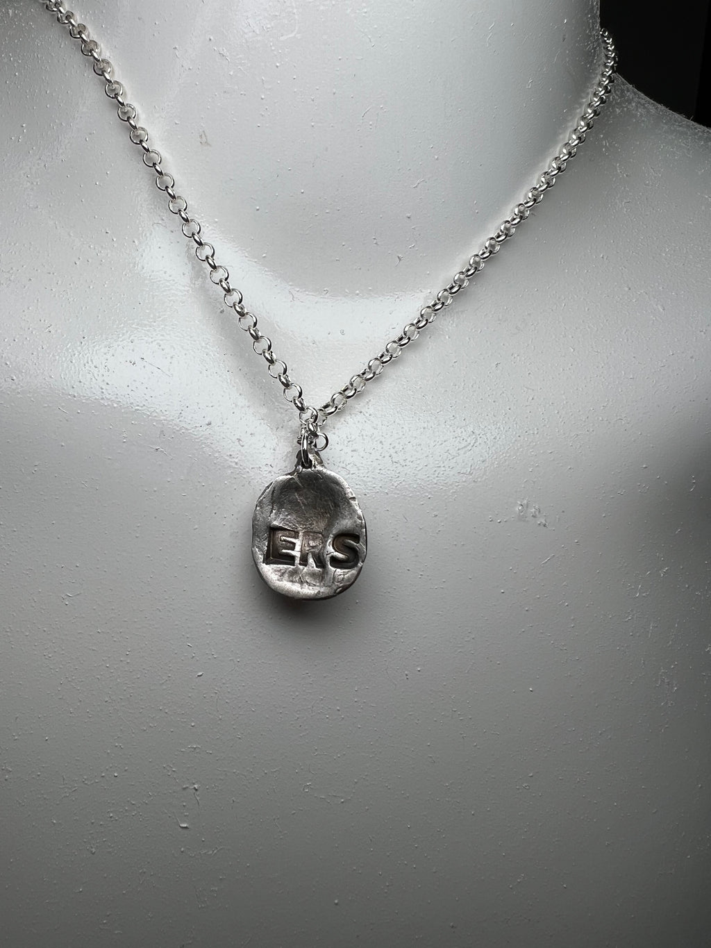 Hand Sculpted Fine Silver Jackolantern Pendant on Sterling Silver Necklace