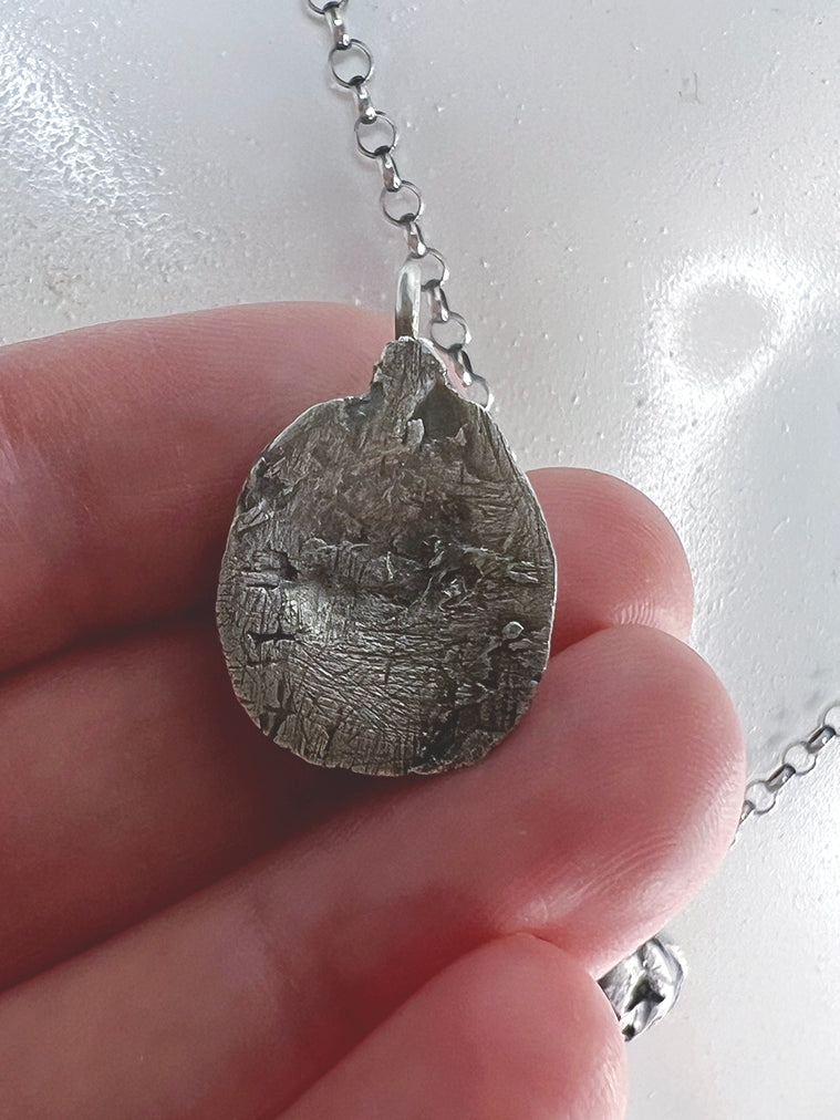 Pre-Order - Vampire Jackolantern Necklace - Hand Sculpted Fine Silver Pendant on Sterling Silver Chain