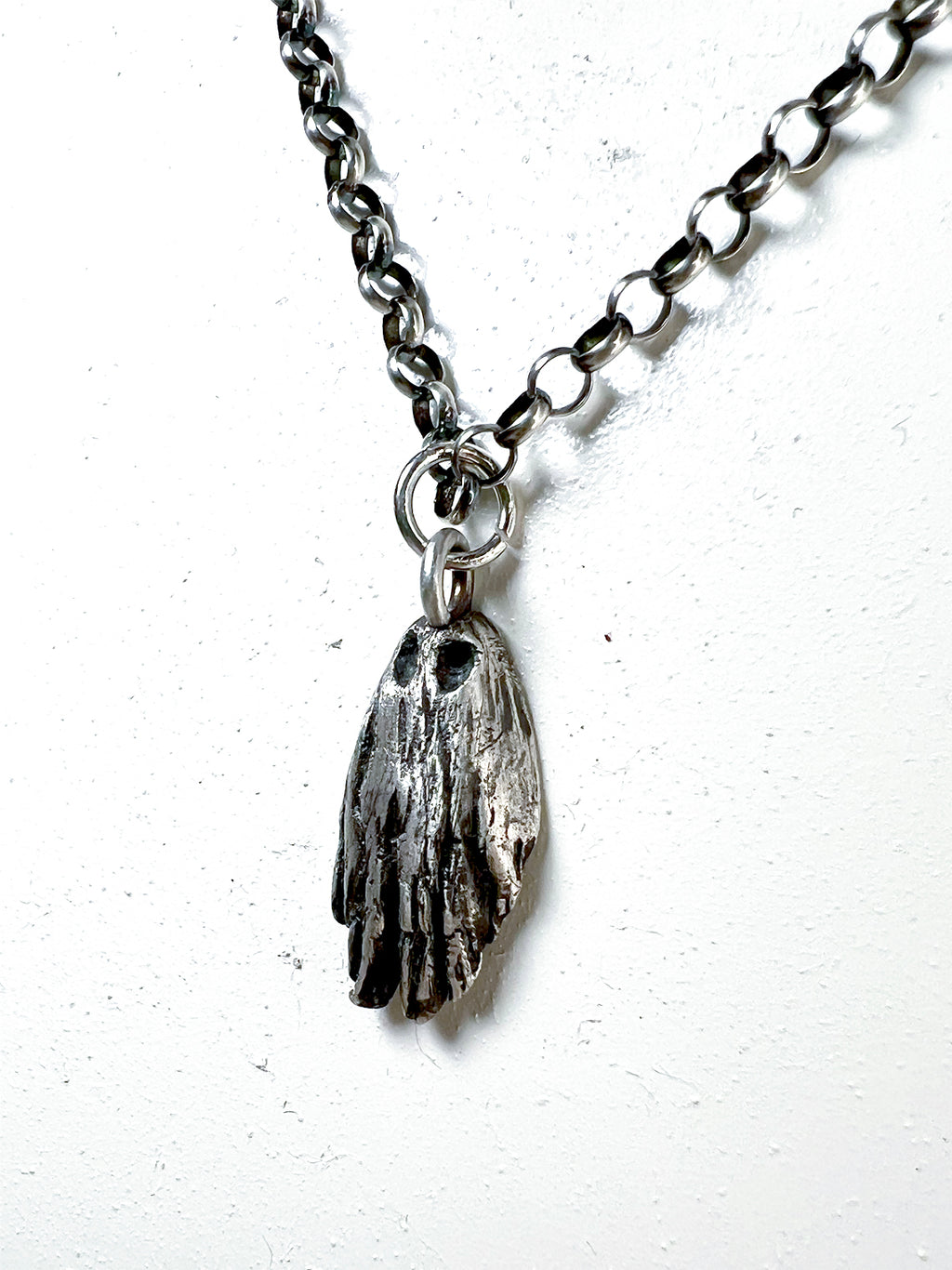 Pre-Order- Sheet Ghost Necklace - Hand Sculpted Fine Silver Pendant on Sterling Silver Chain