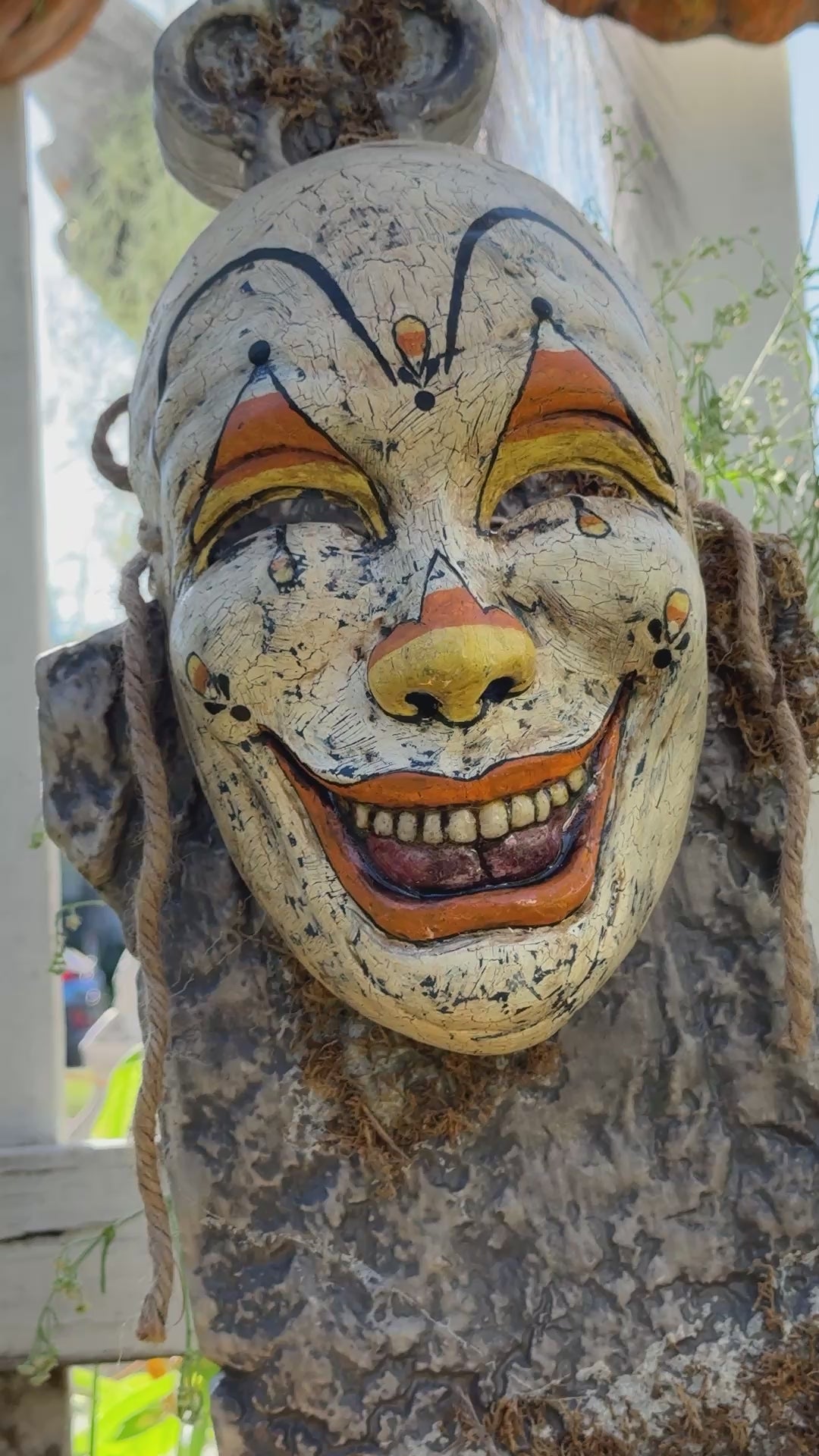 Candy Corn Vintage Inspired Clown Mask